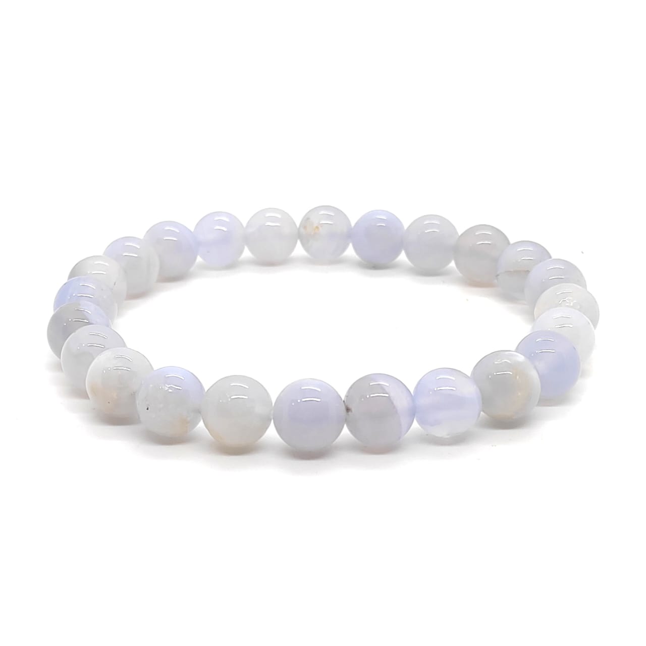 Blue Lace Agate Natural With Certified Bracelet